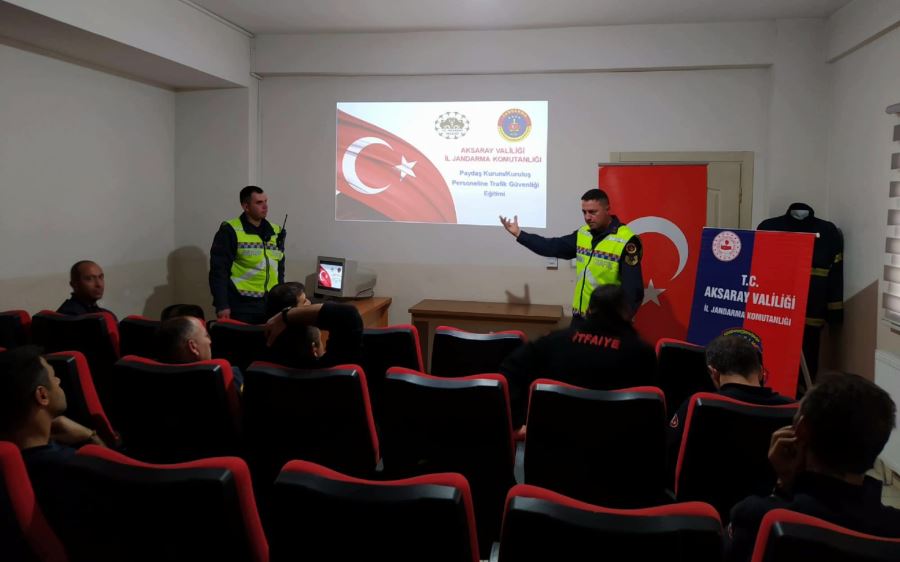 Aksaray İtfaiye Müdürlüğünde görevli personele trafik güvenliği eğitimi verilmiştir