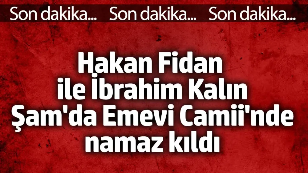 Hakan Fidan ve MİT Başkanı İbrahim Kalın Emevi Camii