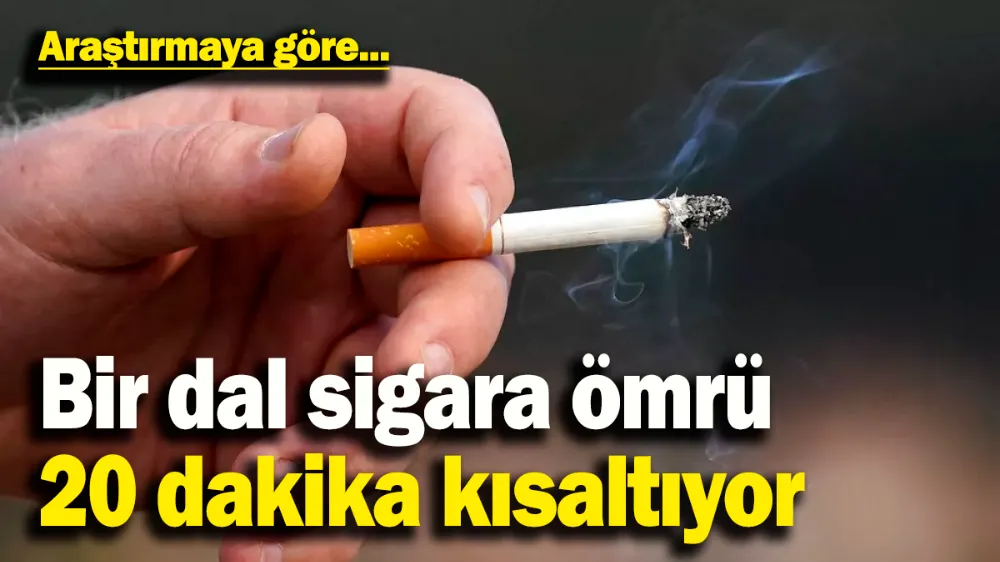 Bir dal sigara ömrü 20 dakika kısaltıyor