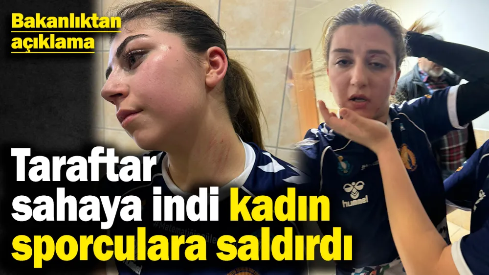 Taraftar sahaya indi kadın sporculara saldırdı! 