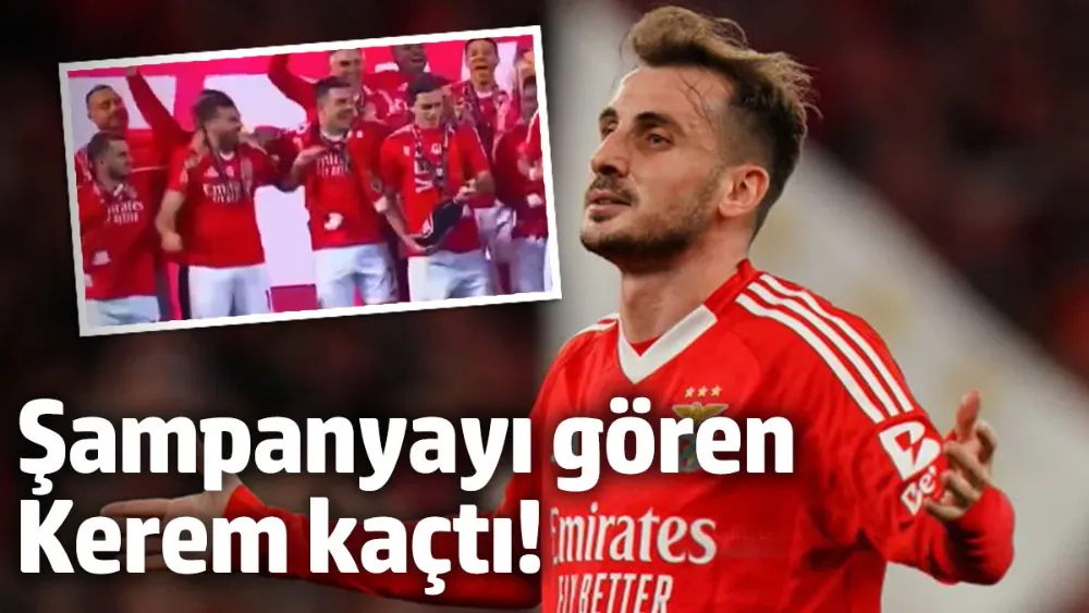 Şampanyayı gören Kerem Aktürkoğlu kaçtı!