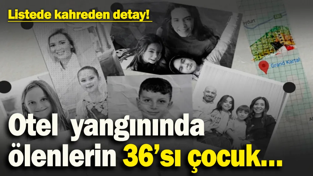  Kartalkaya otel yangınında ölenlerin 36’sı çocuk…