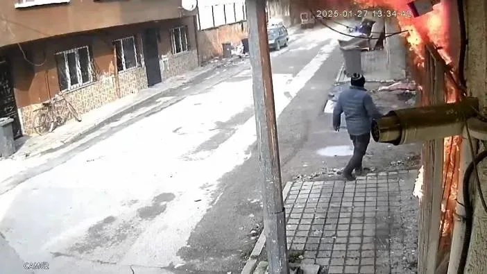 Evi yakan adam 2 çocuğunu rehin aldı! 