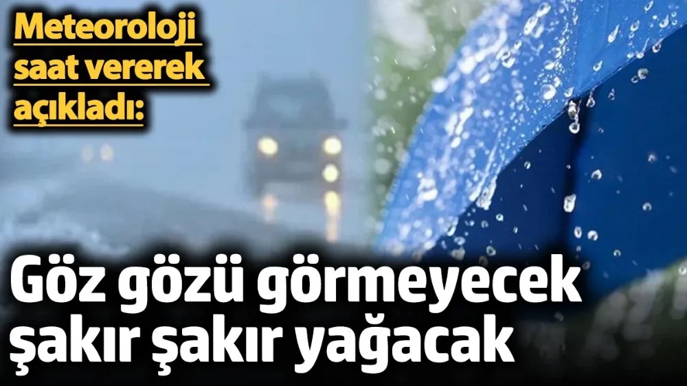 Göz gözü görmeyecek, şakır şakır yağacak