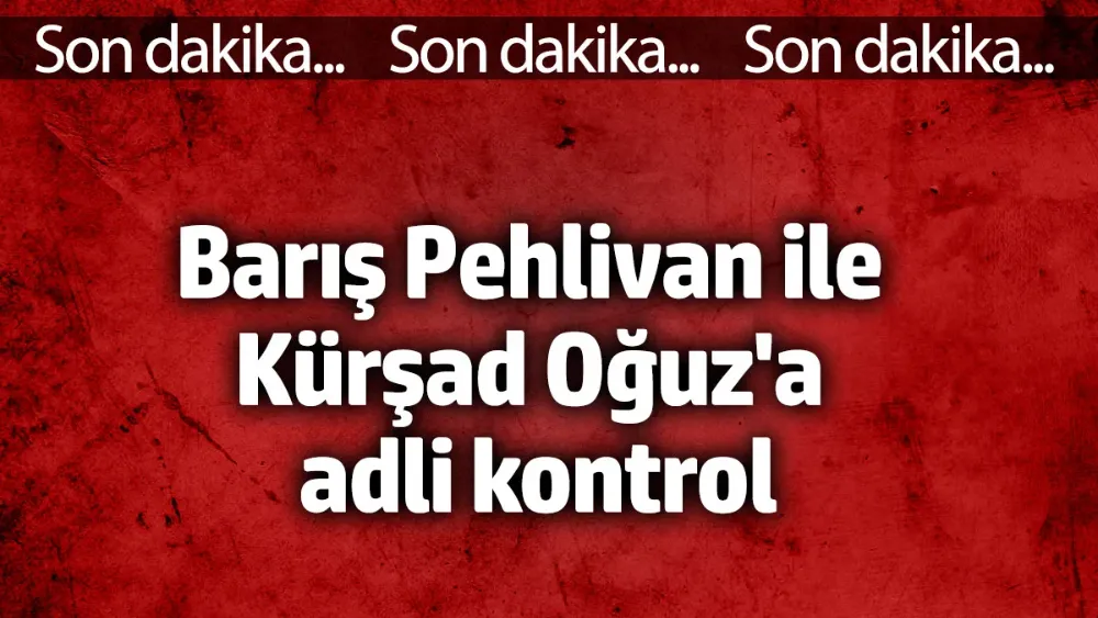 Barış Pehlivan ve Kürşad Oğuz adli kontrolle serbest bırakıldı