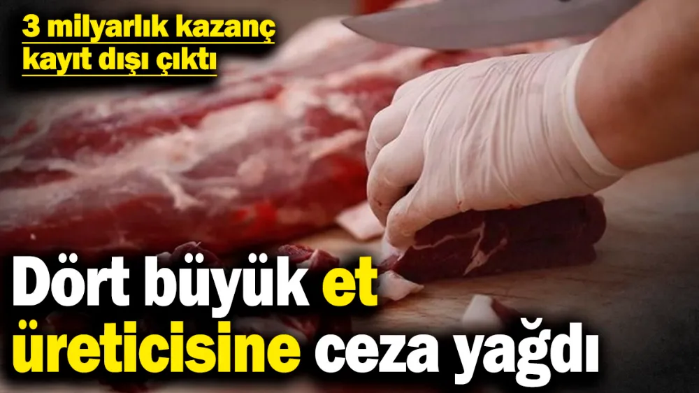 Dört büyük et üreticisine ceza yağdı! 