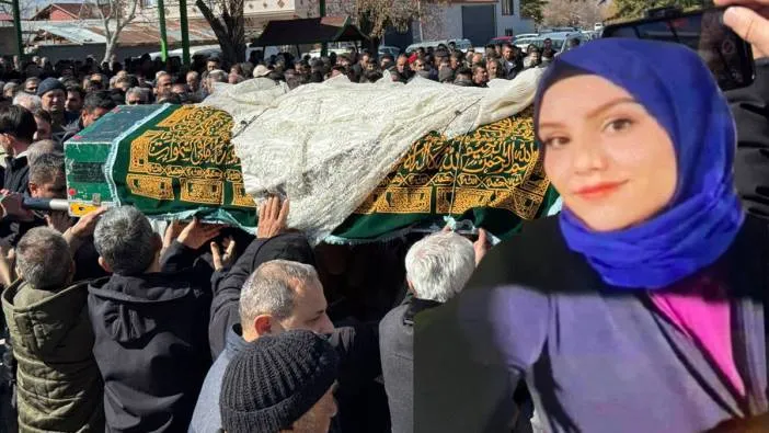 Tabutunun üzerine gelinlik örtüldü