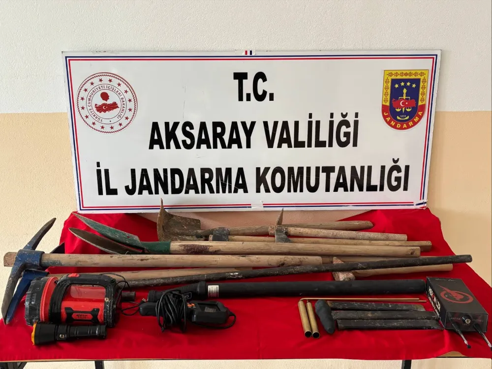 Aksaray’da Jandarmadan Kaçak Kazı Operasyonu