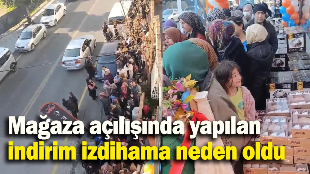 Mağaza açılışında yapılan indirim izdihama neden oldu