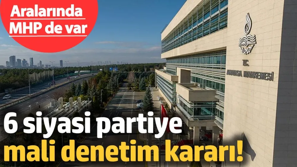6 siyasi partiye mali denetim kararı! 