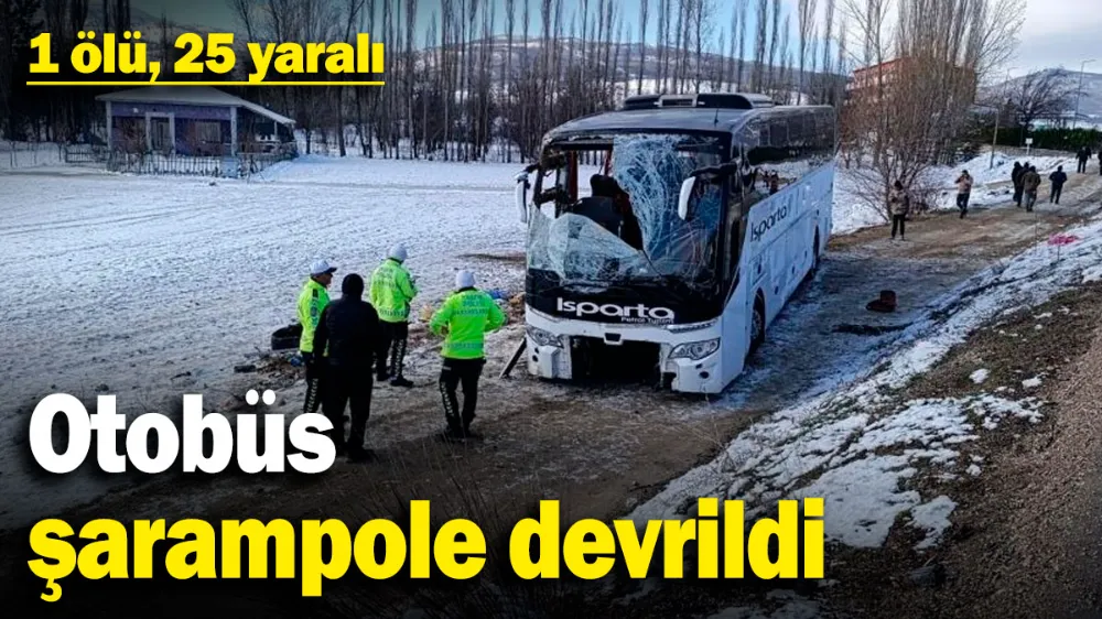 Otobüs şarampole devrildi! 1 ölü, 25 yaralı
