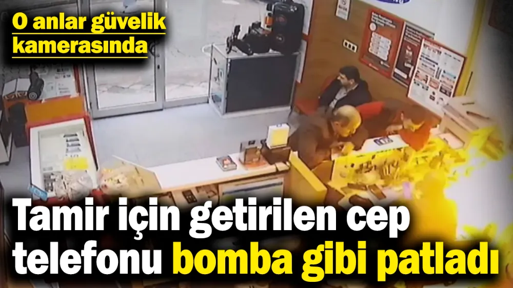 Tamir için getirilen cep telefonu bomba gibi patladı! 