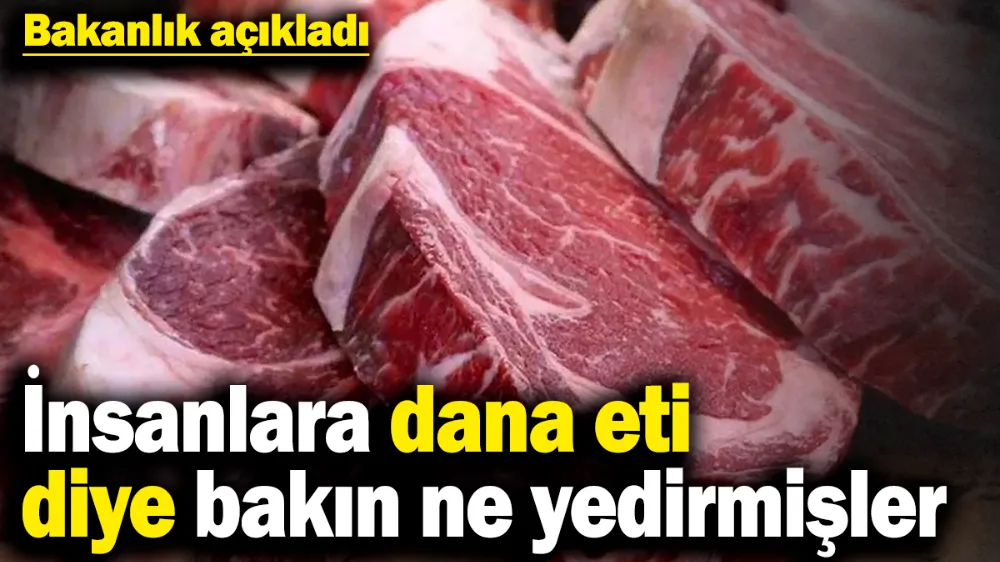 İnsanlara dana eti diye bakın ne yedirmişler