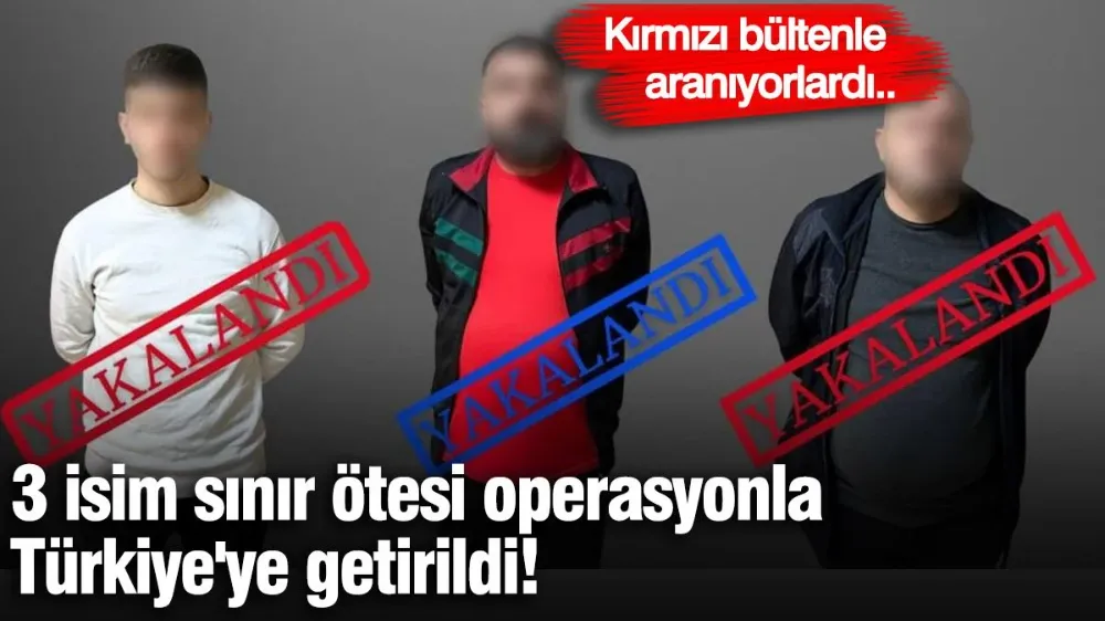 3 isim sınır ötesi operasyonla Türkiye