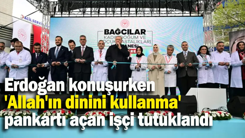 Erdoğan konuşurken 