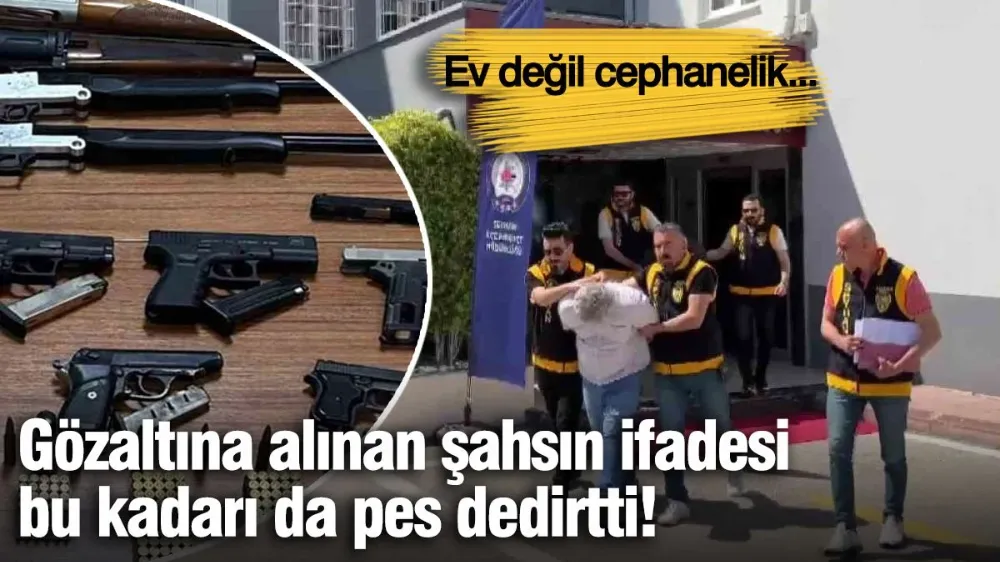  Ev değil cephanelik...