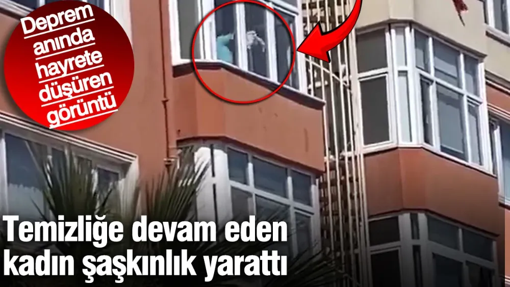 Deprem anında hayrete düşüren görüntü! 