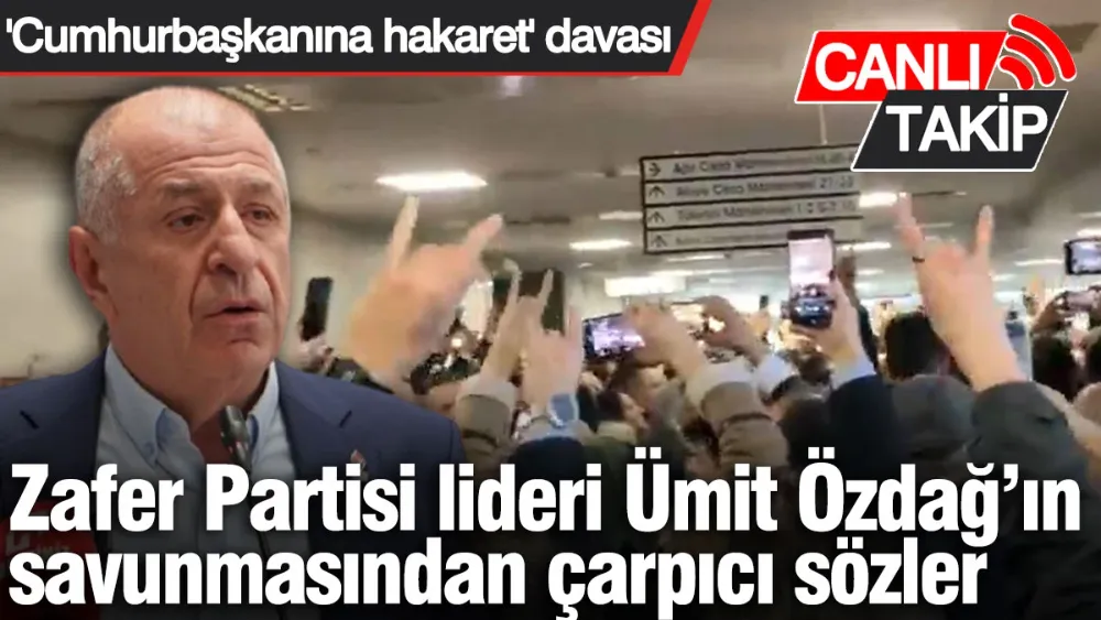 Zafer Partisi lideri Ümit Özdağ hakim karşısında