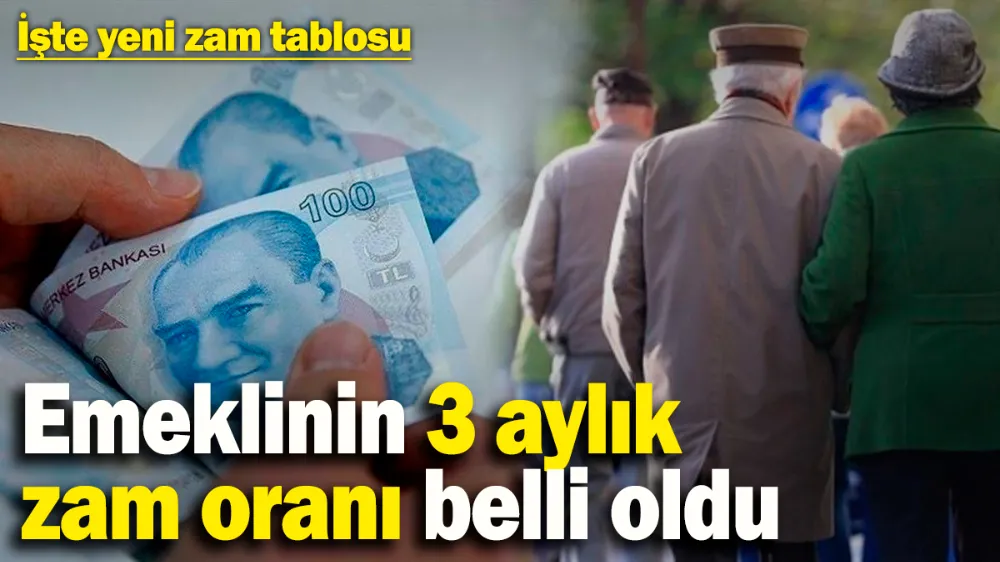 Emeklinin 3 aylık zam oranı belli oldu!