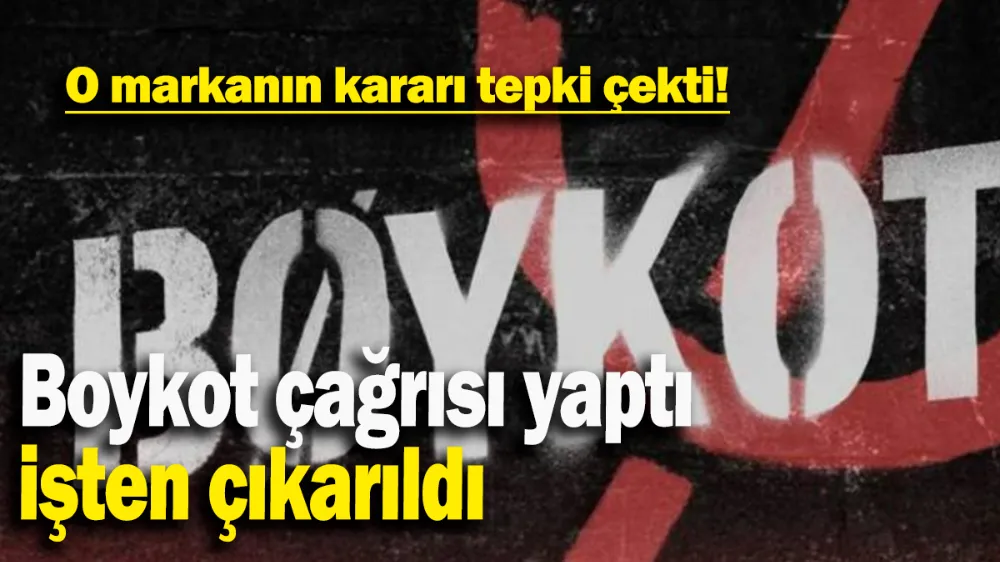 Boykot çağrısı yaptı işten çıkarıldı