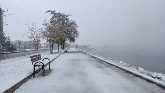 Tatvan’a lapa lapa kar yağdı