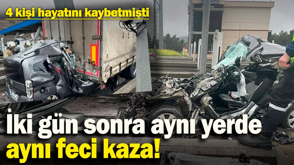 2 gün sonra aynı yerde aynı feci kaza ve yine can kaybı!
