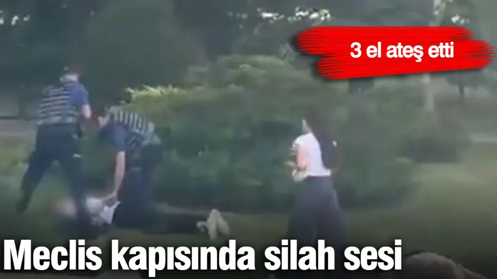 Meclis önünde silah sesi