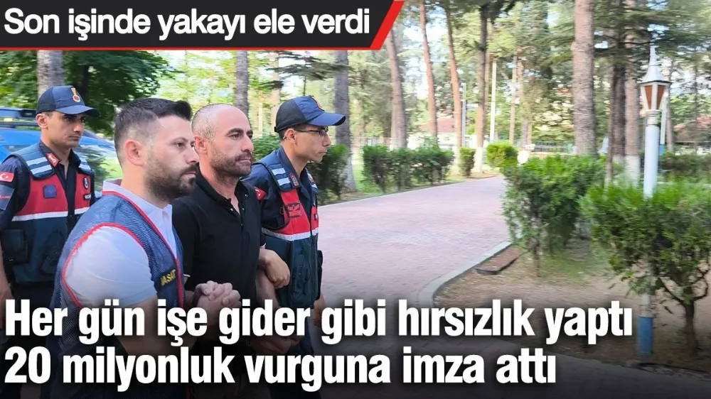 Her gün işe gider gibi hırsızlık yaptı 20 milyonluk vurguna imza attı