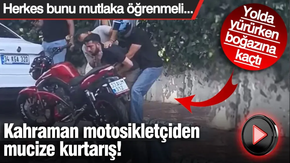 Kahraman motosikletçiden mucize kurtarış! 