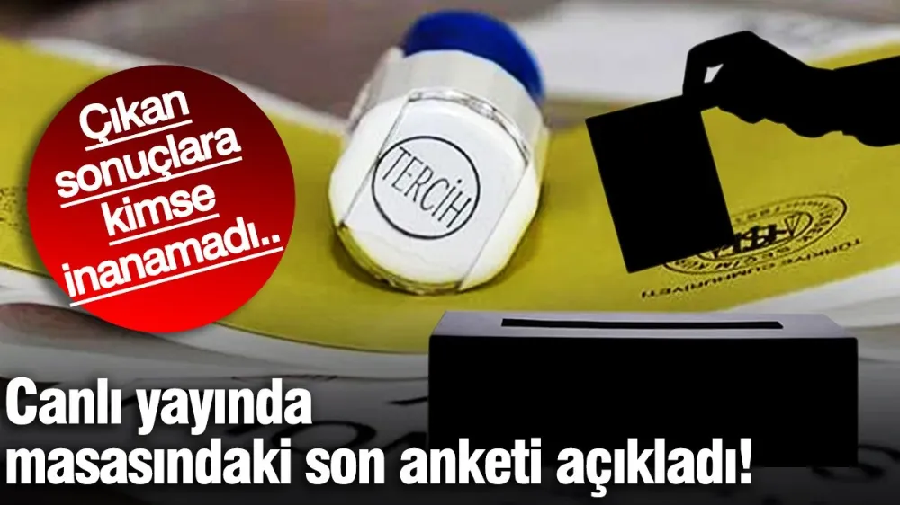 Canlı yayında masasındaki son anketi açıkladı! 