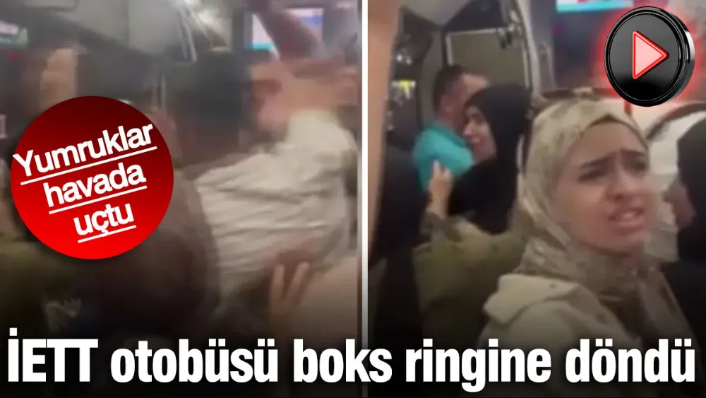 İETT otobüsü boks ringine döndü! Yumruklar havada uçtu