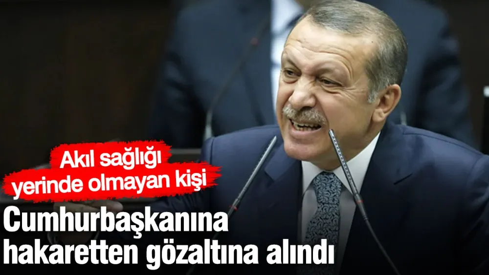 Akıl sağlığı yerinde olmayan kişi Cumhurbaşkanına hakaretten gözaltına alındı