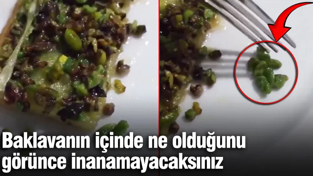 Baklavanın içinde ne olduğunu görünce inanamayacaksınız