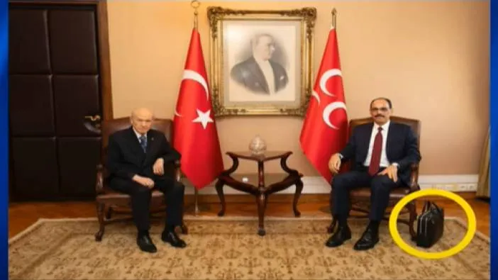 İbrahim Kalın - Devlet Bahçeli görüşmesinde siyah çanta detayı!