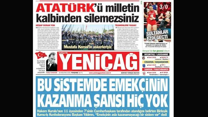 Yeniçağ Gazetesi: Bu sistemde emekçinin kazanma şansı hiç yok